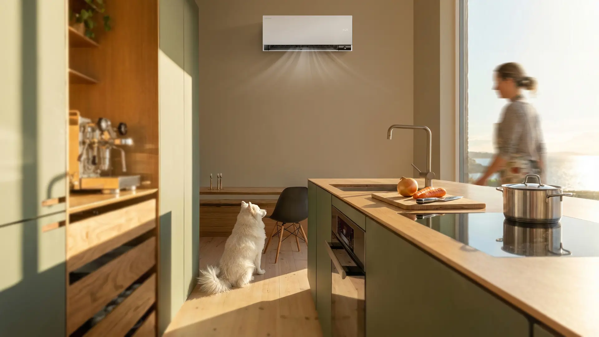 Klimatizace Hisense v moderním bytovém interiéru