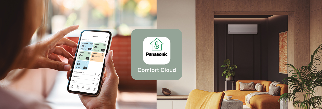 Ovládání Panasonic Etherea prostřednictvím mobilní aplikace
