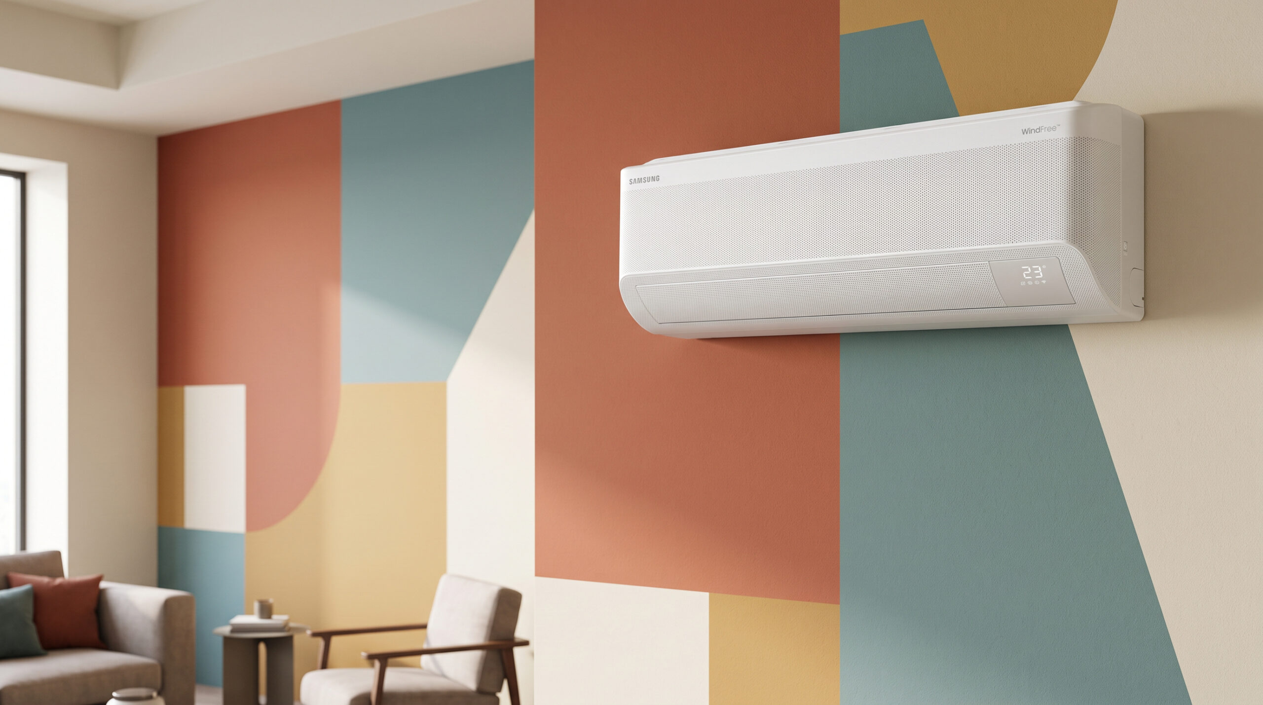 Klimatizace Samsung WindFree v moderním interiéru